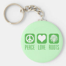 PEACE LOVE ROOTS KEYCHAINS