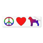 Peace Love Rottweilers Bumper Sticker