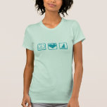Peace, Love, Sailing-Blue Tee Shirts