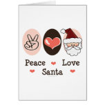 Peace Love Santa Greeting Card