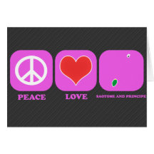 Peace Love Saotome And Principe Greeting Card