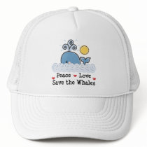 Peace Love Save The Whales Cap Hats