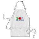 Peace Love Scorpio Zodiac Design aprons