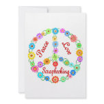 Peace Love Scrapbooking invitations