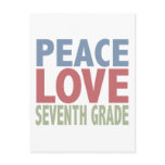 Peace Love Seventh Grade Postcards