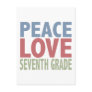 Peace Love Seventh Grade Postcards
