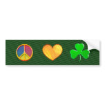 Peace Love Shamrock - Bumper Sticker bumper stickers