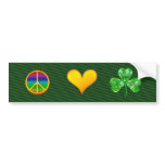 Peace Love Shamrock - Bumper Sticker bumper stickers