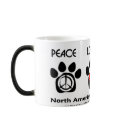 Peace Love Shar-pei Morphing Mug