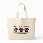 Peace Love Shar-pei Tote bags