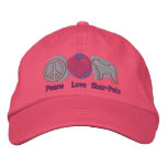Peace Love Shar-Peis Embroidered Hat (Pink) embroidered hats