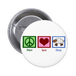 Peace Love Sheep Button