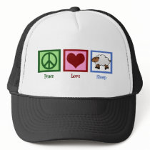 Peace Love Sheep Hats