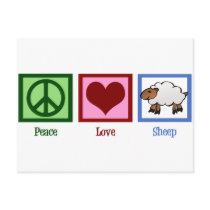 Peace Love Sheep Postcards