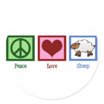 Peace Love Sheep Stickers
