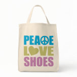 Peace Love Shoes Canvas Bag