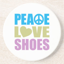 Peace Love Shoes Coasters