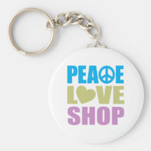 Peace Love Shop Keychains