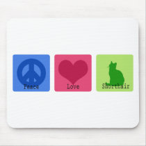 Peace Love Shorthair Mousepads