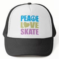 Peace Love Skate Trucker Hats