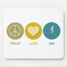 Peace Love Ski Mouse Mats
