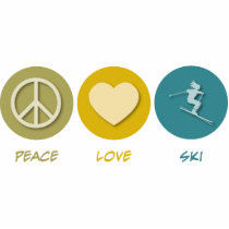 Peace Love Ski Cut Outs