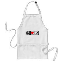 Peace love skiing aprons