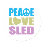 Peace Love Sled stickers