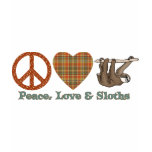 Peace, Love & Sloths t-shirts