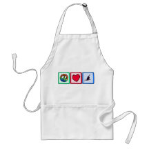 Peace, Love, Snow Skiing Aprons