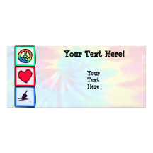 Peace, Love, Snow Skiing Custom Rack Card