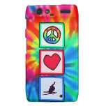 Peace, Love, Snow Skiing Droid RAZR Case