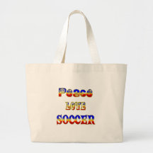 Peace Love Soccer Bag