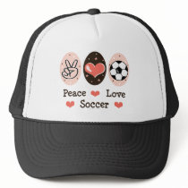 Peace Love Soccer Hat