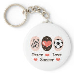 Peace Love Soccer Key Chain keychains