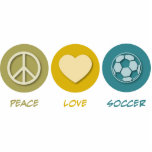 Peace Love Soccer photo sculptures