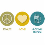 Peace Love Social Work photo sculptures