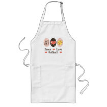 Peace Love Softball Apron