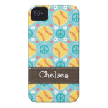 Peace Love Softball iPhone 4 4s Case-Mate Cover iPhone 4 Cases