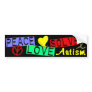 Peace Love Solve Autism Bumper Sticker
