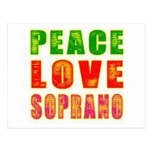Peace Love Soprano Postcards
