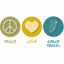 Peace Love Space Travel Photo Sculptures