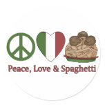 Peace, Love & Spaghetti stickers