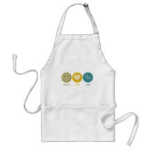 Peace Love Spin Aprons