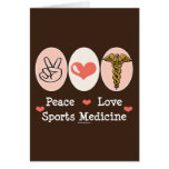 Peace Love Sports Medicine Greeting Card