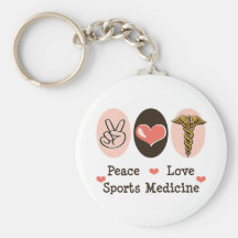 Peace Love Sports Medicine Keychain