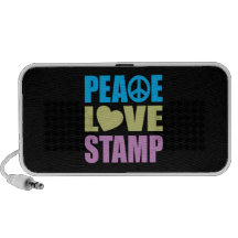 Peace Love Stamp Laptop Speaker