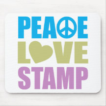 Peace Love Stamp Mouse Mats