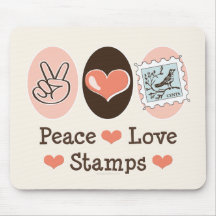 Peace Love Stamps Stamp Mousepad