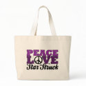 Peace, Love & Star Struck Dance! Tote bags